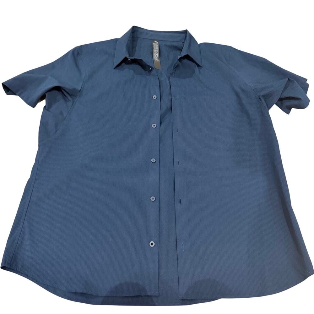Lululemon Athletica Men's Navy Blue Button Down Shirt Size  XXL